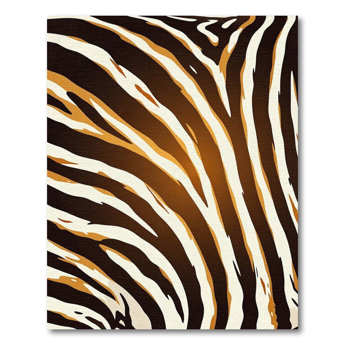Abstract Golden Zebra Stripe Rug