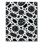 Black White Polka Dot Organic Shapes Rug
