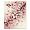 Blossoming Pink Cherry Branch Floral Rug