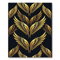 Golden Angel Wings Repeating Pattern Rug