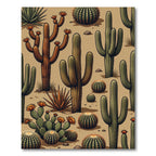 Desert Cactus Garden Arrangement Rug