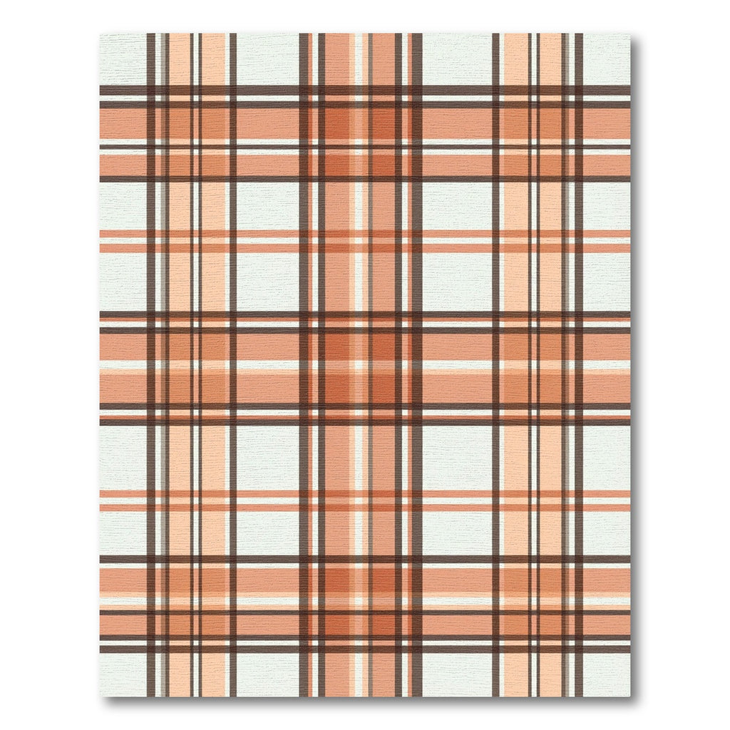 Warm Orange Brown Tartan Crossing Rug