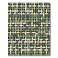 Woven Sage and Tan Basketweave Rug