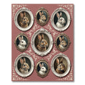 Vintage Mauve Rabbit Portrait Gallery Rug
