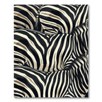 Wild Black Cream Zebra Texture Rug