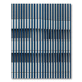 Modern Blue White Vertical Stripe Rug