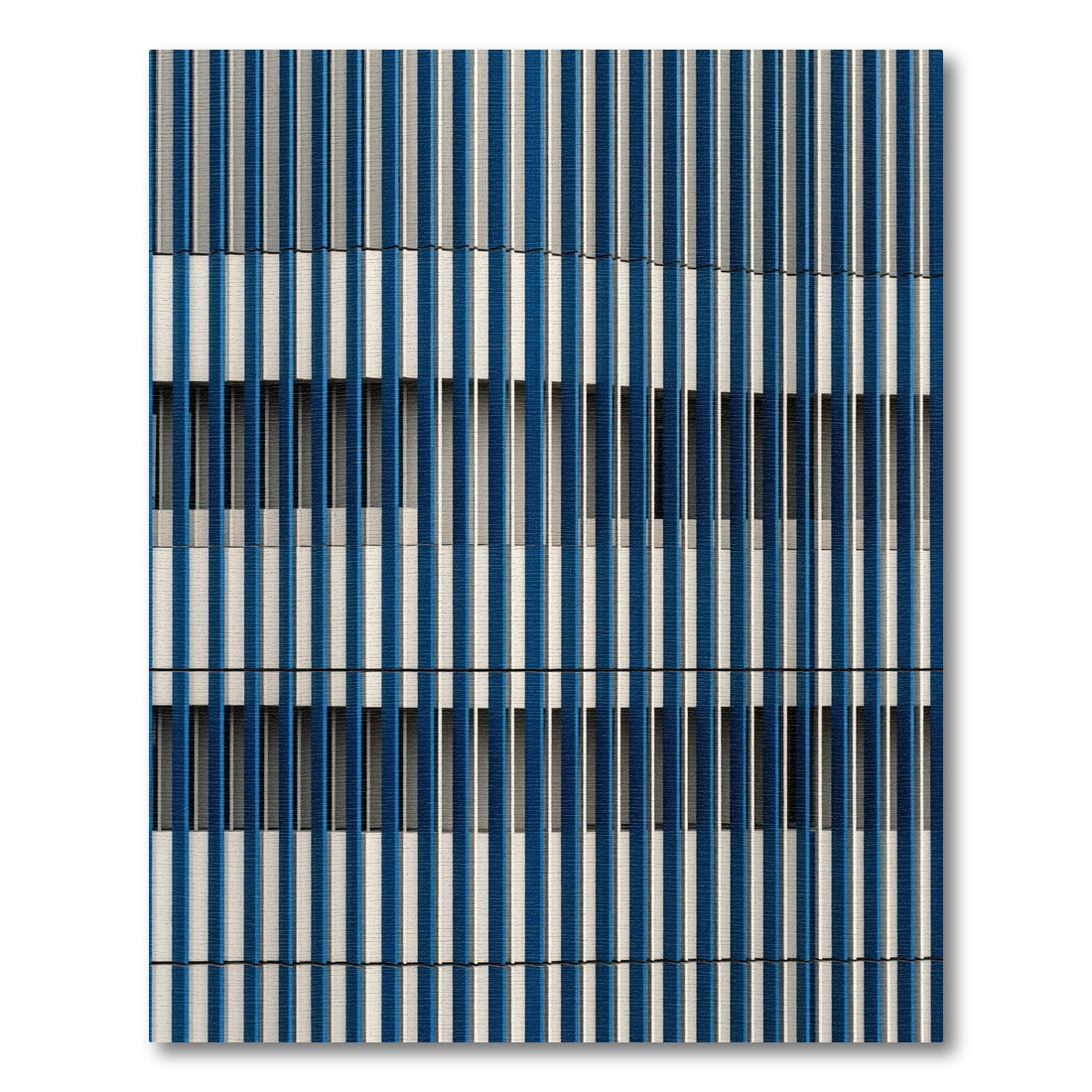 Modern Blue White Vertical Stripe Rug