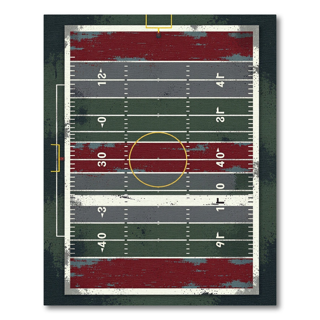 Vintage Retro Stadium Football Field Rug