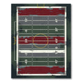 Vintage Retro Stadium Football Field Rug