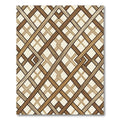 Earthy Toned Geometric Intersecting Lattice Rug