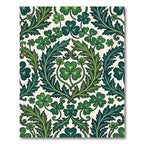 Emerald Green Clover Leaf Flourish Rug