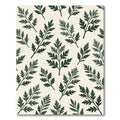 Dark Green Fern Botanical Repeat Rug