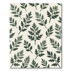 Dark Green Fern Botanical Repeat Rug