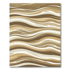 Neutral Earth Tone Abstract Wavy Lines Rug
