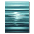 Cool Blue Horizontal Reflection Lines Rug