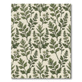 Sage Green Botanical Fern Foliage Rug