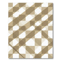 Modern Tan Geometric Diagonal Rug