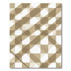 Modern Tan Geometric Diagonal Rug