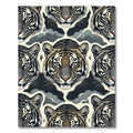 Midnight Tiger Face Cloud Illustration Rug