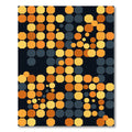 Modern Golden Octagon Geometric Grid Rug