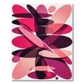 Vibrant Fuchsia Ellipse Abstract Art Rug
