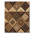Earthy Geometric Diamond Rug