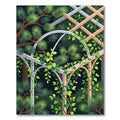 Dark Botanical Trellis Pine Foliage Rug