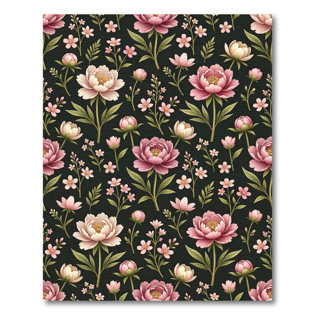 Pink Peony Floral Arrangement Rug