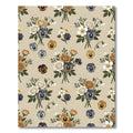 Vintage Rose and Pansy Garden Arrangement Rug