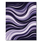Deep Purple Wavy Stripe Abstract Rug