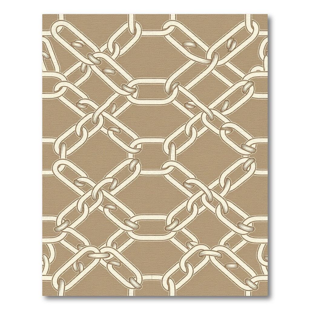 Classic Gold Interlocking Chain Link Rug