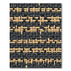 Modern Black and Beige Woven Texture Rug