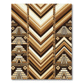 Earthy Tones Terraced Pyramid Stripes Rug