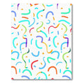 Confetti Whimsical Rainbow Curved Lines Rug