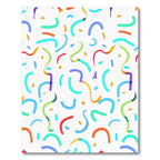 Confetti Whimsical Rainbow Curved Lines Rug