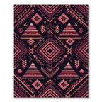 Salmon Pink Tribal Arrow Diamond Rug