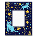 Blue Cats And Yellow Stars Border Rug