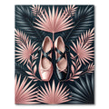 Blush and Ebony Tropical Palm Ballet Flat Rug