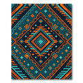 Geometric Southwest Tribal Diamond Medallion Rug