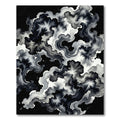 Monochromatic Abstract Fluid Ink Swirl Rug