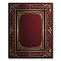 Royal Burgundy Gold Leaf Ornate Frame Rug