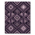 Deep Plum Interlocking Geometric Diamonds Rug