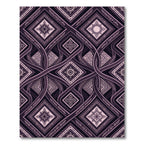 Deep Plum Interlocking Geometric Diamonds Rug