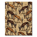 Golden Savanna Gazelle Wildlife Herd Rug
