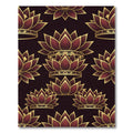 Golden Crimson Lotus Royal Crown Rug