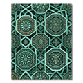 Emerald Geometric Octagon Tile Art Rug