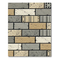 Textured Brick Neutral Tones Arrangement Rug