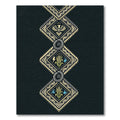 Geometric Aztec Corn and Eagle Earthy Charcoal Rug