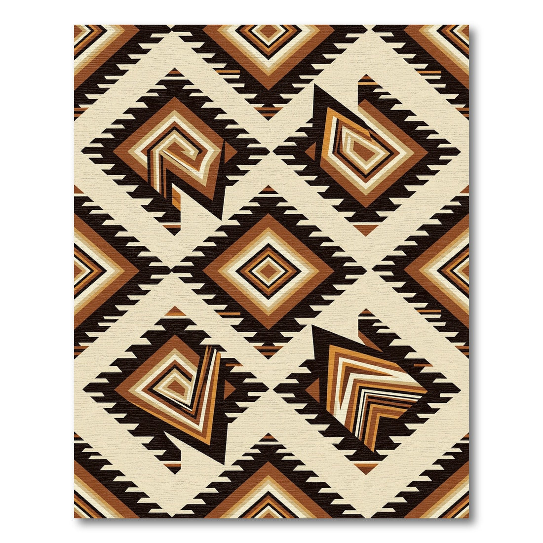 Earthy Diamond Southwest Composition Rug