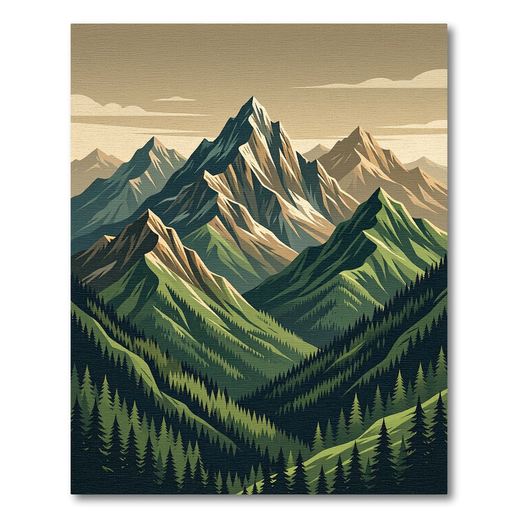 Majestic Alpine Mountain Peak Peaks Rug